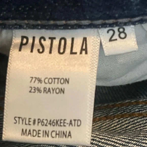 pistola Light Blue High-Rise Wide Leg Jeans - Picture 6 of 6